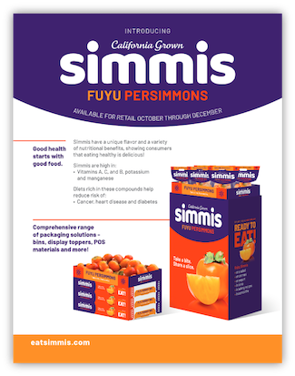 Simmis™ Fuyu Persimmons Sales Sheet